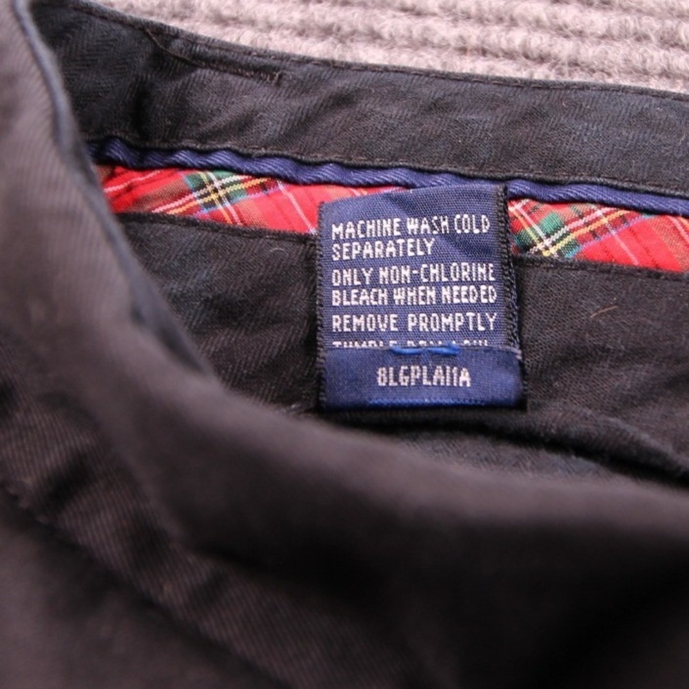 Polo Ralph Lauren Mens Black Pleated Chino Shorts Tartan Crest Preppy 32 - Picture 7 of 11